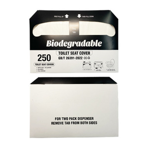 Cubierta para Asiento de Inodoro, Soluble en Agua, Desechable, 250 Hojas, Pulpa de Madera para Oficina, Biodegradable - Product Image 2