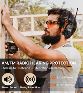 <span class=keywords><strong>Casque</strong></span> Bluetooth à affichage numérique avec suppression du <span class=keywords><strong>bruit</strong></span>, radio FM/AM, protection auditive pour la tonte, isolation sonore, protège-oreilles - Product Image 3