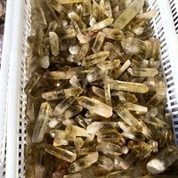 Holesale-cristal natural curativo, punto de terminación de cuarzo, punto citrino crudo