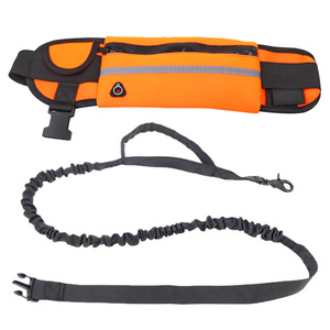 Sports Waist Pack Dog Leash Set Reflective Elastic Outdoor <b>Running</b> <b>Pet</b> Supplies Black Red Sky Blue Yellow Orange - Product Image 4