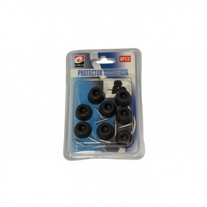 Protector Superficie 8Pcs Black Rubber Feet With Screws For Furniture Protection - Product Image 1