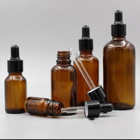 Emballage cosmétique personnalisé avec logo, sérum pour la peau, gouttes pour les yeux, huile essentielle, parfum, flacon compte-gouttes en verre ambré de 10 ml, 30 ml, 50 ml, 100 ml