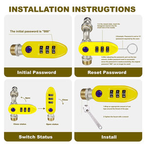 TMOK yeni varış 1/2 "DN15 pirinç şifreli kilit anahtarsız kilitlenebilir kod Pin ile dış su dokunun musluk Bibcock - Product Image 3