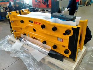 Casse-roche hydraulique à plateau ouvert SOOSAN SB121, état neuf, avec composants essentiels complets pour travaux de démolition d'excavatrices - Product Image 3