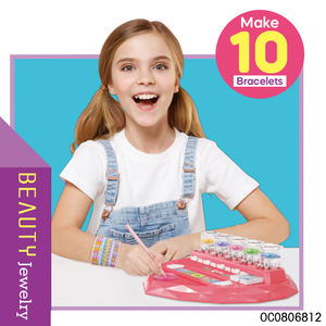 Kit de fabrication de bracelets pour filles avec machine à tricoter manuelle, jouet DIY pour filles de 5 <span class=keywords><strong>ans</strong></span> - Product Image 5