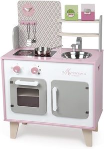 Cuisine en <span class=keywords><strong>bois</strong></span> pour enfants avec réfrigérateur, micro-ondes, effets sonores, alarme - 5 accessoires pour les enfants de 3 à 8 ans - Product Image 2