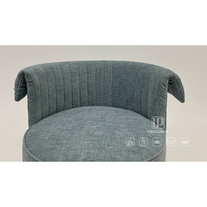 Chaise Ronde Moderne Tendance Grise pour Salon, Chambre, Hôtel, Bureau, Villa - Chaise Simple en Tissu 01 pour Salon Simple C - Product Image 3