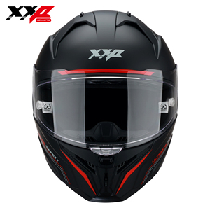 Casque de moto intégral XXR, design noir et rouge, visière transparente, sécurité ultime, DOT ABS, casque de moto toutes saisons - Product Image 2