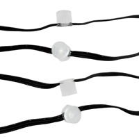 Guirlande lumineuse à pixels adressables 100 LED DC12V SK6812-RGBW IC, marque EVO, 12mm, 3 broches, fil noir 20AWG 10cm, 0.1W/Pixel, plat, IP67