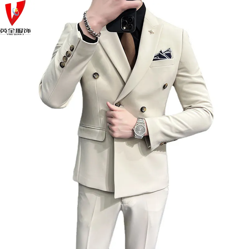 bespoke suit Italien Turc Costume Hommes Classic bouton fly veste homme de luxe crois Men's Clothing Suit Jacket For Man 2022