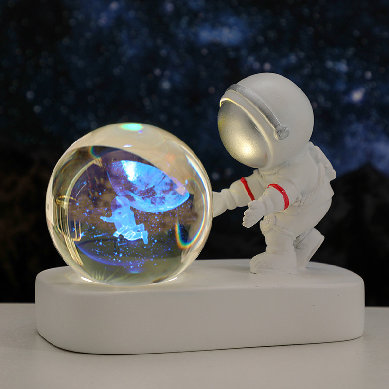 Beloved astronaut-journey into the starry sky-colorful light