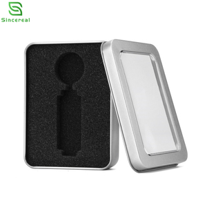 Tùy chỉnh in rỗng hộp thiếc hình chữ nhật Bạc tinplate kim loại <span class=keywords><strong>tin</strong></span> hộp cửa sổ lớn phù hợp với bao bì hộp - Product Image 3