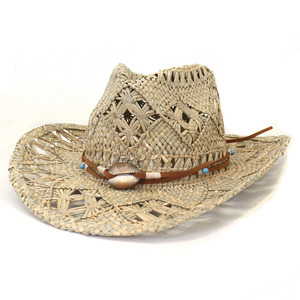 N103 Chapeau de paille tressé à la main pour l'été, protection solaire, respirant, idéal pour la plage et la marche - Product Image 2