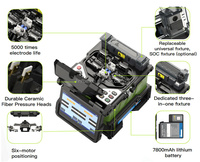 Machine d'épissage par fusion FX39 équipement de fibre optique noyau automatique à noyau 6 moteurs épisseuse par fusion Offre Spéciale APT de haute qualité