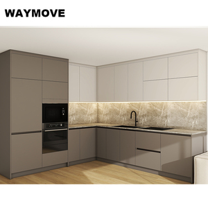 WAYMOVE Modular Luxury Kitchen Cabinets Eco-Friendly Base Cabinets with Acrylic <strong>Door</strong> Panels Sink Faucet Hinge Accessories - Product Image 3