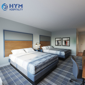 Juegos de Dormitorio de Hotel Modernos, Ecológicos, de Roble Macizo, Duraderos y de Alta Calidad, Precio al por Mayor, para Hoteles de 3 a 5 Estrellas, Tamaños King y Queen - Product Image 2