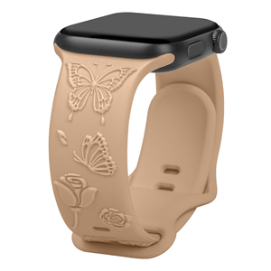 Chungming Luxe <span class=keywords><strong>Fantaisie</strong></span> Fleur Gravé Élégant Silicone Montre <span class=keywords><strong>Bracelet</strong></span> <span class=keywords><strong>Bracelet</strong></span> pour <span class=keywords><strong>Apple</strong></span> <span class=keywords><strong>Watch</strong></span> 41mm 45mm Ultra 2 49mm - Product Image 5
