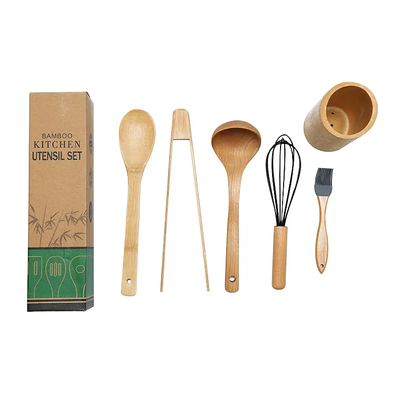 Best Eco Friendly bamboo Spoon Spatula Cook Tools Tools Natural Bamboo cooking tools utensils sets