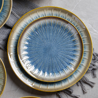 Assiettes en céramique de style nordique personnalisables, design minimaliste émaillé, compatibles lave-vaisselle, pour restaurant et usage domestique, idéales pour servir des salades