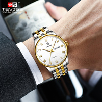 Tevise montre classique de luxe hommes or mécanique étanche montre-bracelet ou montre à quartz ip hop/hip hop bijoux/buste