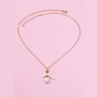 Nouveau Collier Pendentif Ballerine Rose Tendance avec Diamants, Accessoire de Bijouterie pour Femme