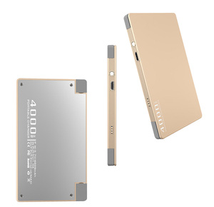 Xách tay Ultra Slim 4000mAh Li-polymer pin ngân hàng điện với được xây dựng trong cáp đôi USB nhanh chóng sạc 2A đầu ra - Product Image 6