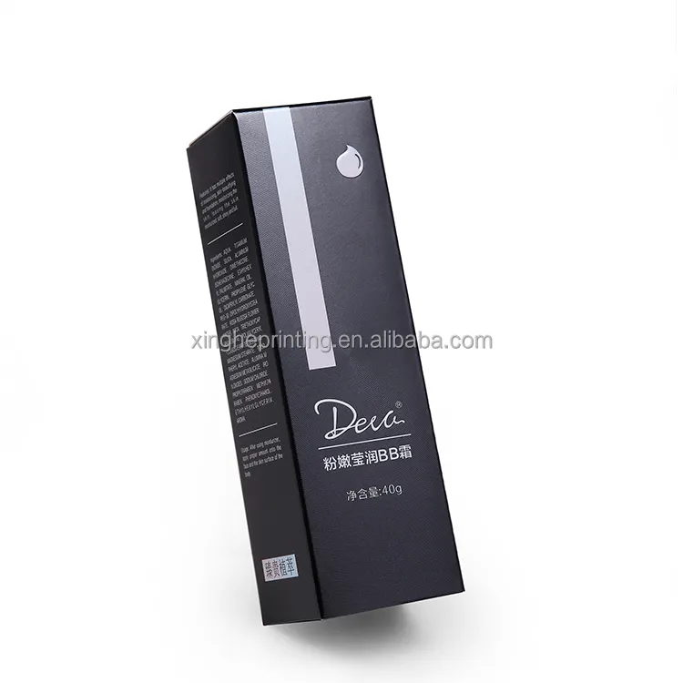 Индивидуальная черная атмосферная Роскошная упаковочная коробка от производителя, косметическая упаковочная коробка
