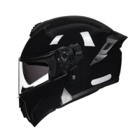 Casque de moto rabattable en ABS avec double visière, homologué ECE, doublure en mousse respirante, toutes saisons, taille XL