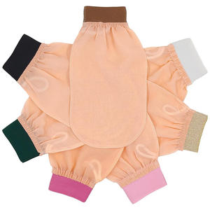 Vente en gros de gant de bain double face en soie de gommage magique gant de bain en soie 100% gant exfoliant en pure soie de mûrier - Product Image 2