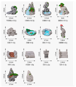 Maison de poupée en résine, jardin, étang, cascade, fontaine d'eau, <span class=keywords><strong>piscine</strong></span>, tour, aquarium, ornement, décoration, figurine et miniatures, jouet pour enfant - Product Image 2