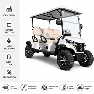 Nouvelle voiturette de golf électrique tout-terrain 4 places, moteur AC 4,0 kW, batterie à décharge profonde 100 Ah, longue autonomie, buggy électrique à vendre - Product Image 2