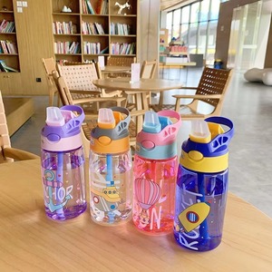 Borraccia per bambini da 480 ml con cannuccia, simpatica e con disegni animati |   Logo Personalizzato |   Borraccia Sportiva per Scuola in PC, Ecologica, Antigoccia, Lavabile in Lavastoviglie, Confezione Multipla - Product Image 3