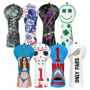 Fundas de cuero PU al por mayor para palos de golf con bordados de astronautas, piñas y pulpos - Product Image 5