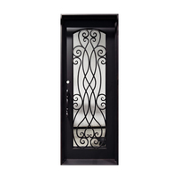 Porte et portail d'entrée en fer forgé sur mesure avec design moderne, prévention des incendies, pour usage extérieur d'appartement