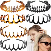 Serre-têtes en zigzag en gros pour femmes – Bandeau confortable à dents en plastique recyclé pour cheveux ondulés