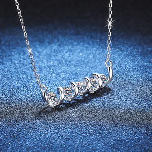 Colgante de lujo con diseño de nuevo estilo, joyería Total chapada para mujer, collares de moissanita de Plata de Ley 925 - Product Image 6
