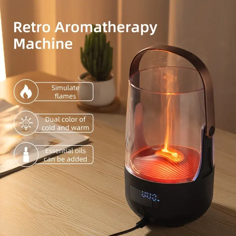 ORANGLES Vintage Flame USB Essential Oil Diffuser | Portable Aroma Night Light Humidifier for Office, Bedroom & Camping – orangles Qatar - high resolution display - exposing craftsmanship - Image 2 of 6 | built for everyone | Vintage Flame USB Essential Oil Diffuser | Portable Aroma Night Light Humidifier for Office, Bedroom & Camping – orangles Qatar for sale Georgia | Free Shipping ORANGLES