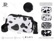 Borsa a tracolla da donna in plastica con stampa animalier, resistente all'acqua, alla moda, per tutte le stagioni, con chiusura a zip e tracolla singola - Product Image 1