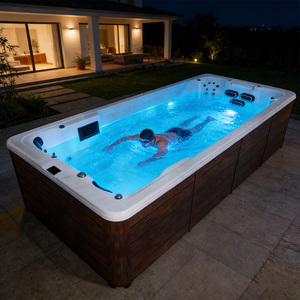 Piscine de <span class=keywords><strong>spa</strong></span> extérieure avec deux zones et systèmes séparés, piscine multifonctionnelle de massage et d'entraînement, <span class=keywords><strong>spa</strong></span> de luxe pour 4 à 10 personnes - Product Image 6