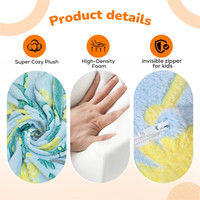 Mini canapé-lit pliable 2-en-1 en peluche pour enfants, confortable et compact, en polyester, pour lecture, 2-7 ans, unisexe, chambre, salon