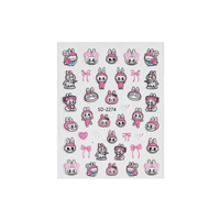 Autocollants 5D en résine non toxique pour nail art, motifs monstres mignons, décalcomanies 3D en relief pour tasses, stylos, appareils photo, CCD, accessoires DIY, vente en gros