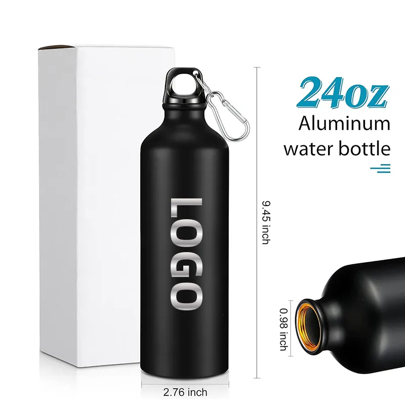 17oz/24oz Tragbare leichte Aluminium-Fahrrad-Wasser flasche Auslaufs ichere Rucksack-Aluminium-Wasser flaschen für Camping
