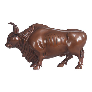 Adorno de Cinco Bueyes en Bronce Púrpura, Diseño Tradicional de Cobre para Sala de Estar, Decoración de Año Nuevo Chino - Product Image 4
