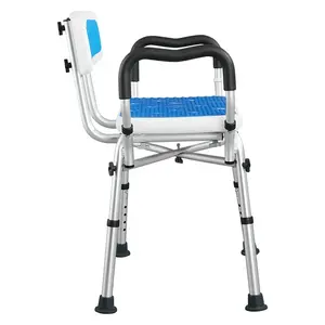 2026 Günstiger Duschstuhl Badezimmer-Sicherheitsstuhl aus Aluminium für Behinderte Komfortabler Seniorenstuhl - Product Image 5
