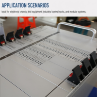 Poignée d'insertion/extraction de composants électroniques en alliage de zinc noir/gris Cpci PXI VPX PA66 Rittal Schroff Nvent Elma