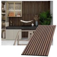 Panneaux acoustiques à lamelles en bois au design moderne Décoration murale insonorisée à réduction de bruit pour l'intérieur de la chambre Modèle 3D Capacité de conception