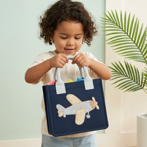 Cute Cartoon Kids Softback <b>School</b> <b>Backpack</b> Tote Bag Cotton Canvas Curved Shoulder Straps Detachable Strap Zipper Pocket Washable - Product Image 5