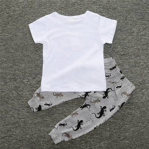 ชุดเสื้อผ้าเด็กผู้ชายปี 2016 ลายพิมพ์ลำลอง ชุดผ้าฝ้ายสำหรับเด็กวัยหัดเดิน - Product Image 3