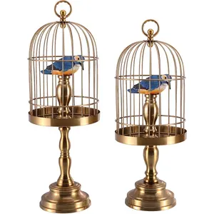 Good quality alloy birdcage garden balcony home decoration wall hanging metal crafts