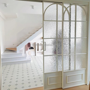 Liga de alumínio Modern Indoor Vidro Hardware para Sala Quadro Porta Deslizante Soundproof Impermeável Minimalista Supermercado